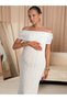 Rochie maxi, albă - S - 2