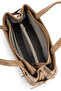 Women's Faux Leather Taupe Shoulder Bag - 5