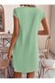 Rochie mini, verde - XS - 2