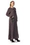 Long Sleeve Eleni Flannel Violet Pattern Winter Long Dress Purple Purple - 6