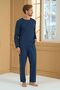Men's Blue Pajama Bottoms