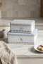 Decorative Rectangular Storage Box Set of 2 14X24 11.4X18.8 cm / Spring Birds - 2