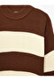 Long Sleeve Crew Neck Striped Sweater - 7