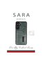 Samsung Galaxy A35 5g Case Sara Leather Case with Business Card - Black - 2