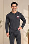 Falkom 5805 Interlock Winter Thick Fabric Men's Home Pajama Set - 3