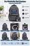 Dark Gray Backpack with External Mascot and Wallet Set for Daily Use 50X36X20 cm - 4
