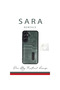Samsung Galaxy A26 Case Sara Leather Case with Business Card - Navy Blue - 2