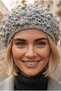 Women's Floral Motif Embossed Knitted Knitwear Winter Beanie - 6