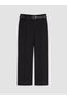 Black Women's Trousers with Belt - 5