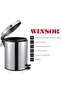 Stainless Steel Pedal Dustbin with Removable Inner Bucket | Trash Can Round Shape Dustbin for Bathroom, Home, Kitchen, washrooms, Room and Office (5.0 ltr) - 3