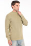 Olive Men's 100% Cotton Textured Knit Half Turtleneck Sweater Trist-1206 - 3