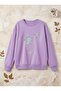 Women's 3 Star Printed Crew Neck Oversized Sweatshirt