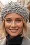 Women's Floral Motif Embossed Knitted Knitwear Winter Beanie