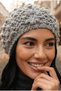 Women's Floral Motif Embossed Knitted Knitwear Winter Beanie - 6