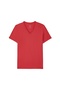 Men's Basic V-Neck T-Shirt – AX I Red - 4