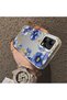 Redmi Note 12 5g Compatible Elegant Flower Case, Blue Flower Golden Branch Creative Flat Print - 2