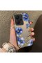 Redmi Note 13 Pro Plus+ 5g Compatible Elegant Flower Case, Blue Flower Golden Branch Creative Flat Print