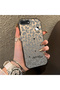 iPhone 7 Plus/8 Plus Compatible Gray Leopard Pattern Phone Case, Star English Art Print