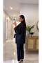 Nolen Dark Blue Velvet Collar Gold Buttoned Jacket - 3