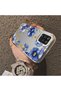 Samsung Galaxy A12/M12 Compatible Elegant Flower Case, Blue Flower Golden Branch Creative Flat Print - 2
