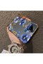 Realme C15/C25/C25S Compatible Elegant Flower Case, Blue Flower Golden Branch Creative Flat Printing - 2