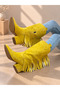 Arizona Yellow Suede Tasseled 5 cm Heel Dallas Boots Botti̇e - 4