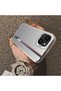 iPhone 13/14 Compatible Speed Race Style Case, Red Blue Vertical Stripe Racing English Motif - 2