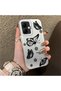 Infinix Smart 10 Compatible Plain Feel Case, Line Butterfly Daisy English Slogan Pattern