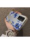 Samsung Galaxy A54 Compatible Elegant Flower Case, Blue Flower Golden Branch Creative Flat Print - 2