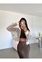 Zippered Sequin Cardigan - Stone