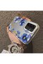 Samsung Galaxy A17 4G/5G Compatible Elegant Flower Case, Blue Flower Golden Branch Creative Flat Print - 2