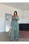 Pleated Modal Suit - Green