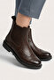 Brown Genuine Leather Women's Elastic Boots Lightweight Casual Style New Season Women's Boots & Booties %100 Real Leather - 8