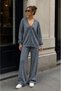 Women's Knitwear Buttoned Double Set