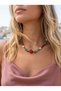 Natural Stone Tomato Pendant with Howlite and Aventurine Details - 4