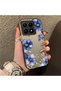 Mi 15t Compatible Elegant Flower Case, Blue Flower Golden Branch Creative Flat Print