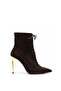 Genuine Suede Leather Women's Boots 381 Brown Suede (Brown Suede)