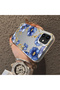 Elegant Flower Case Compatible with iPhone 12/12 Pro, Blue Flower Golden Branch Creative Flat Print - 2