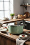 Enamel 23 cm Pro Frying and Yogurt Pot Soft Green - 3