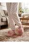 Bow Detailed Plush House Slippers Soft Insole Winter House Slippers Dowry Slippers Gift