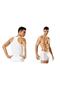 Men's White 4-Pack Cotton Rib Athlete Undershirt & Men's White Elastane Lycra Boxer 4-Pack
