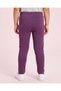 Girls Burgundy Flower Placement Print Leggings - 4
