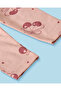 Infant Girls Pink Cherry Printed Skinny Fit Leggings - 4