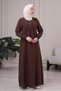 Muslin Fabric Hijab Dress 100% Cotton Mother's Dress Prayer Dress Robe Dress Umrah Dress Plus Size Hijab Dress - 5