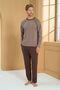 Men's Brown Pajama Bottoms - 2