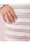 Girls White Striped Rib Leggings - 3
