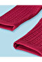 Infant Girls Burgundy Cable Knit Leggings - 3