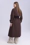 Women's Brown Oversize Trench Coat Lined Seasonal Trench Coat - 3