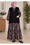 Mother Model Solid Color Pocketed Buttoned Woolen Vest