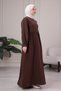 Muslin Fabric Hijab Dress 100% Cotton Mother's Dress Prayer Dress Robe Dress Umrah Dress Plus Size Hijab Dress Front Zipper - 6